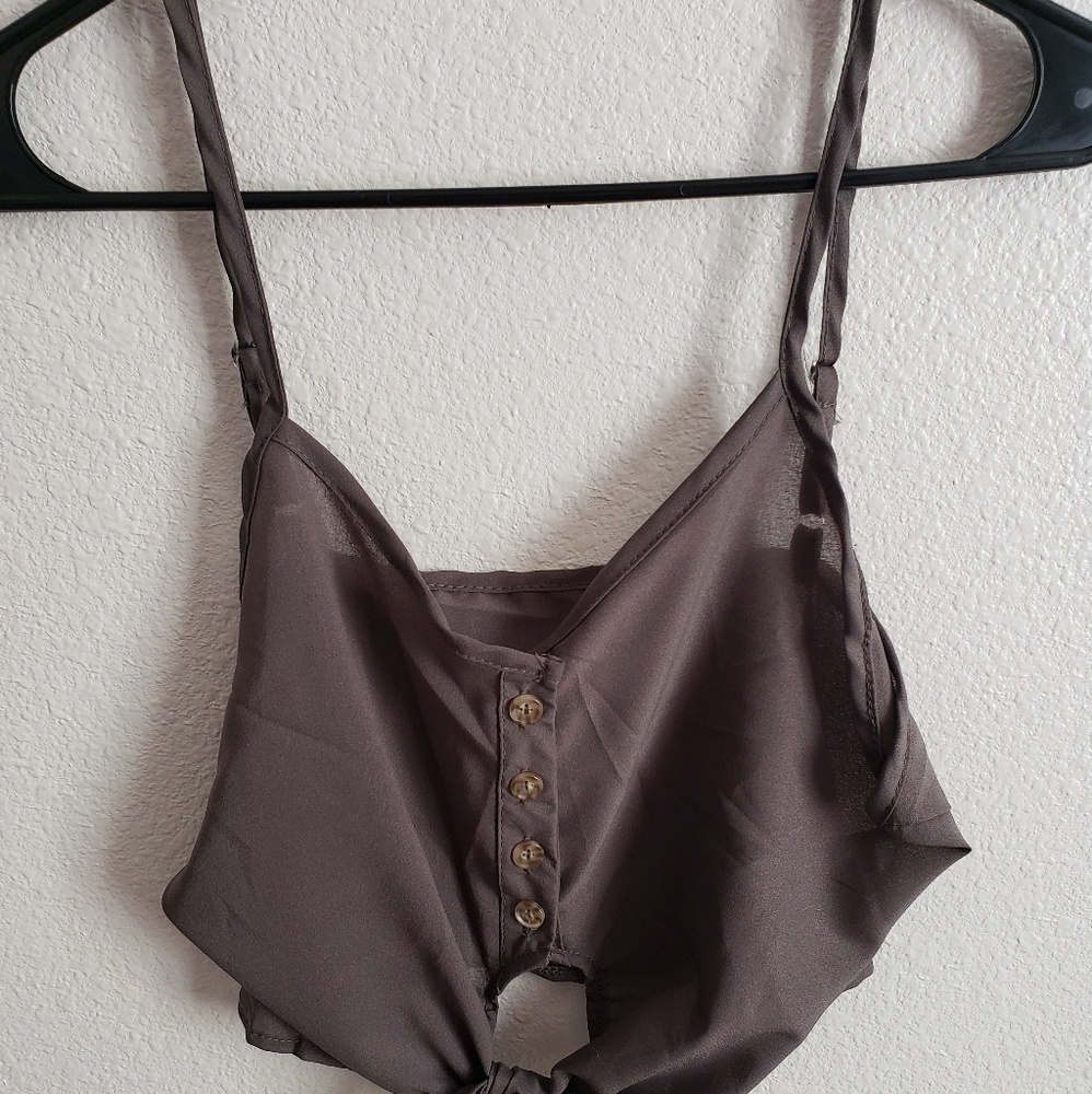 Olive cropped top